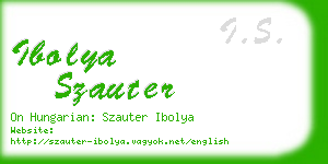 ibolya szauter business card